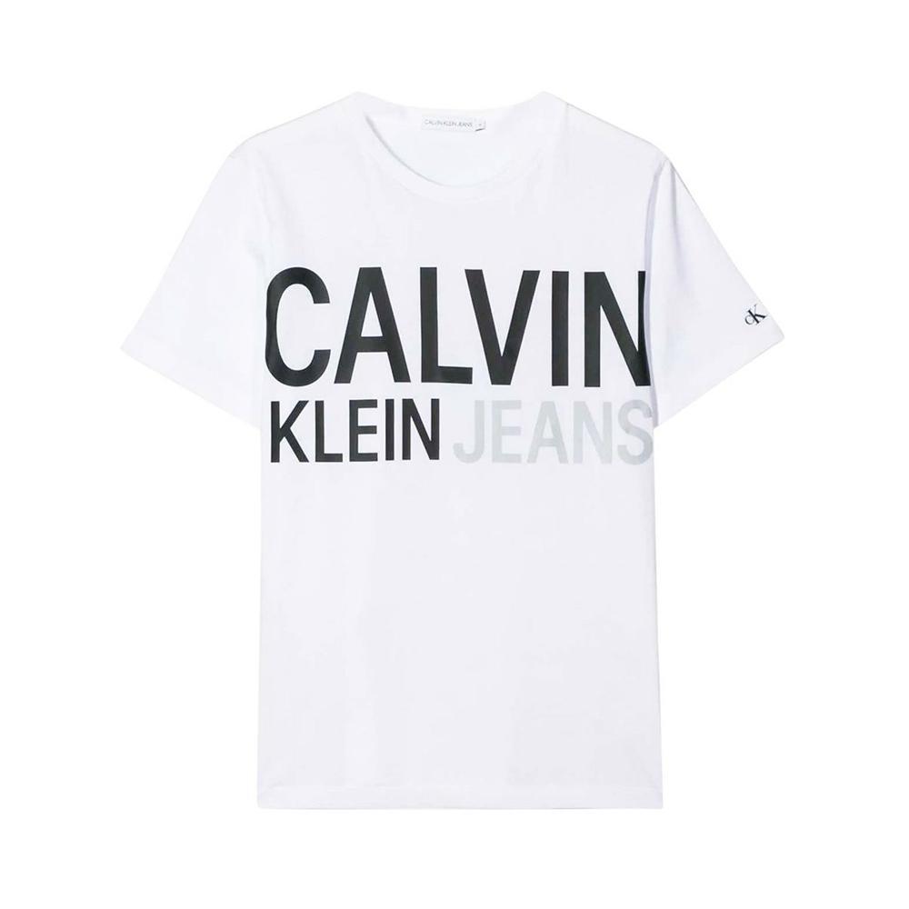 calvin klein calvin klein t-shirt bambino bianco ib0ib00348