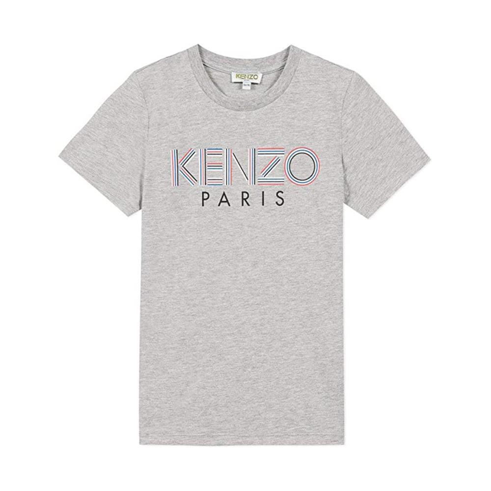 kenzo kenzo t-shirt junior grigio kq106281