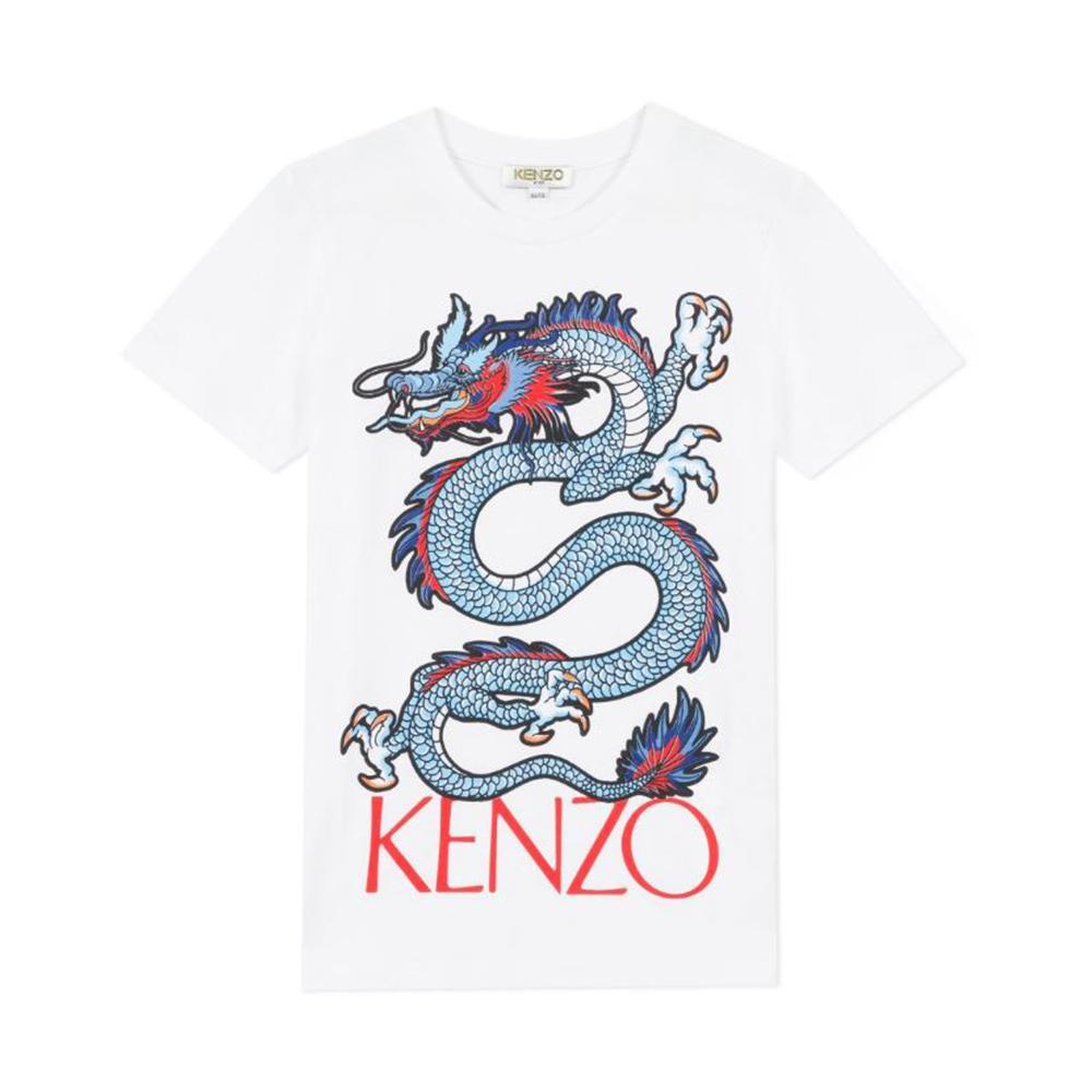 kenzo kenzo t-shirt bambino bianco kq10548