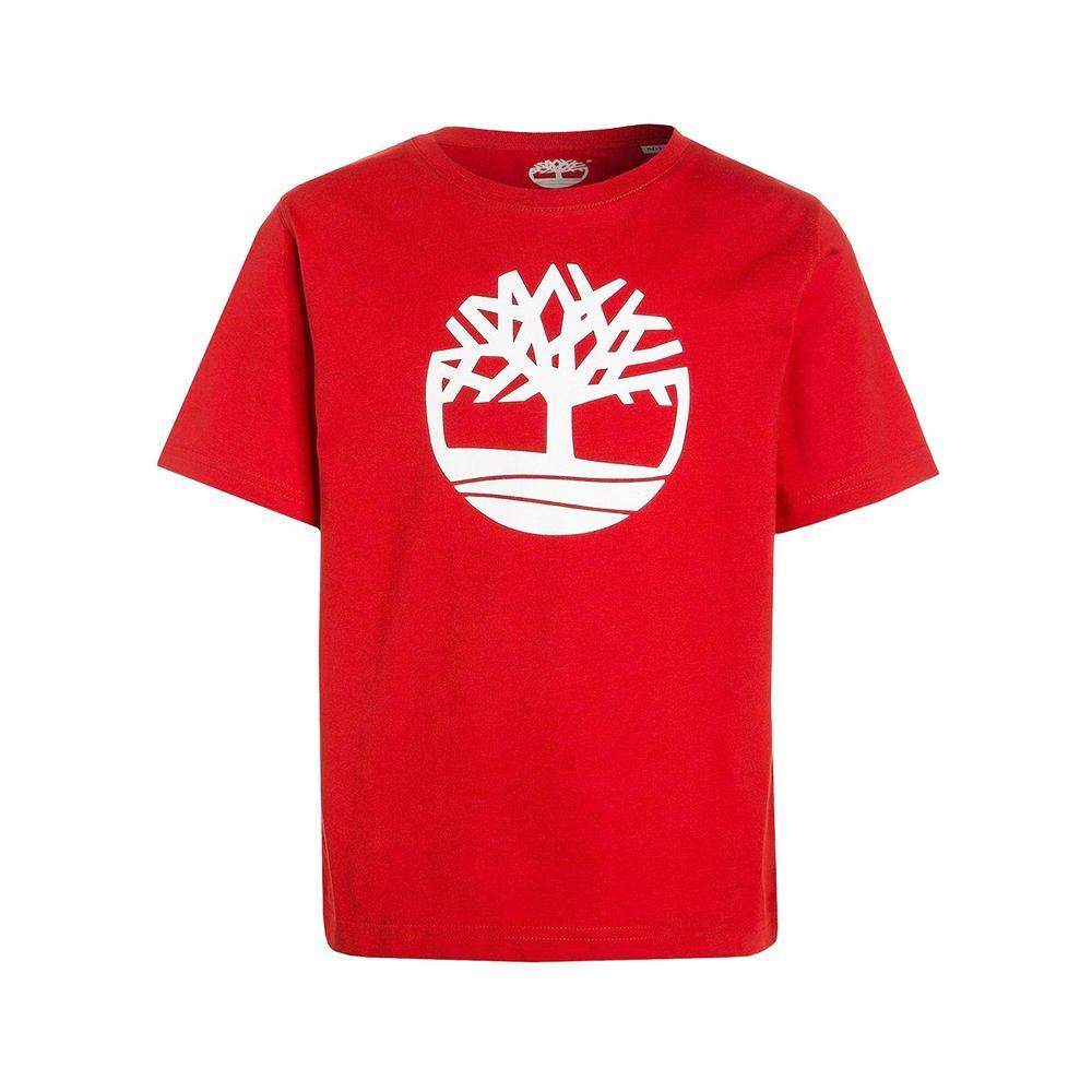 timberland timberland t-shirt bambino rosso t25q60
