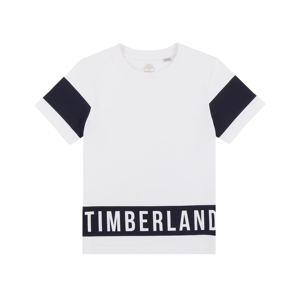 timberland timberland t-shirt bambino bianco t25q78