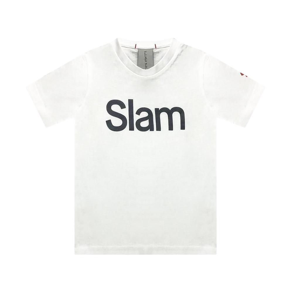 slam slam t-shirt bambino bianco s312037t00