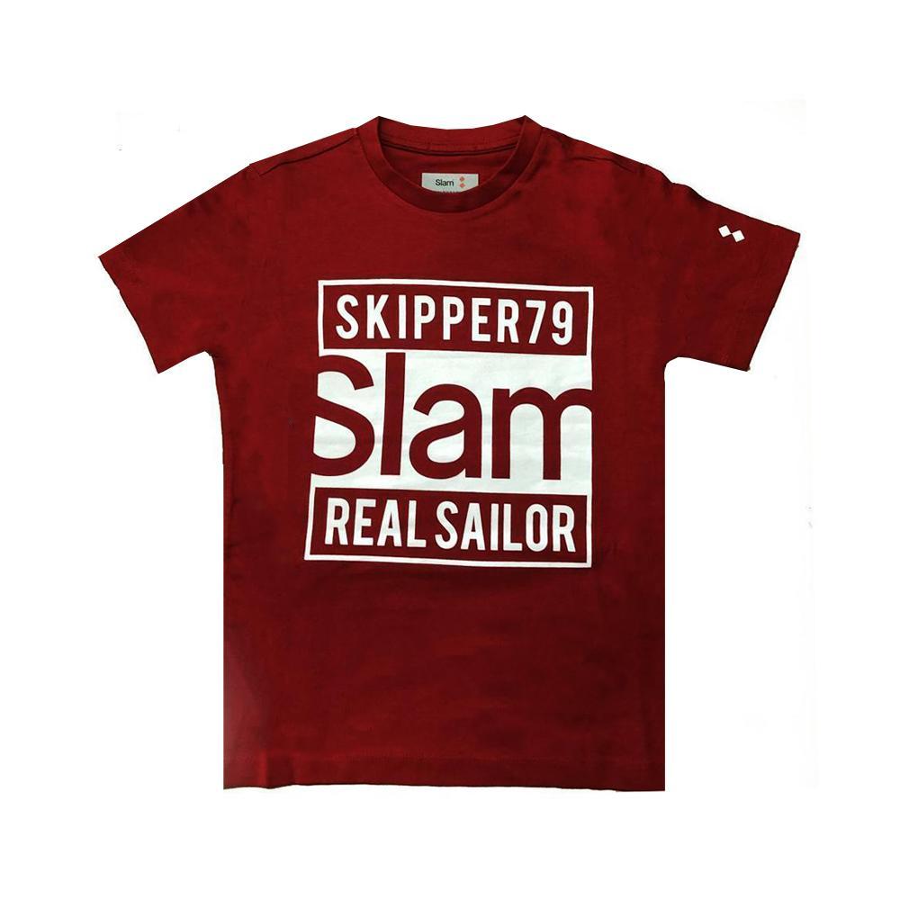 slam slam t-shirt. rosso