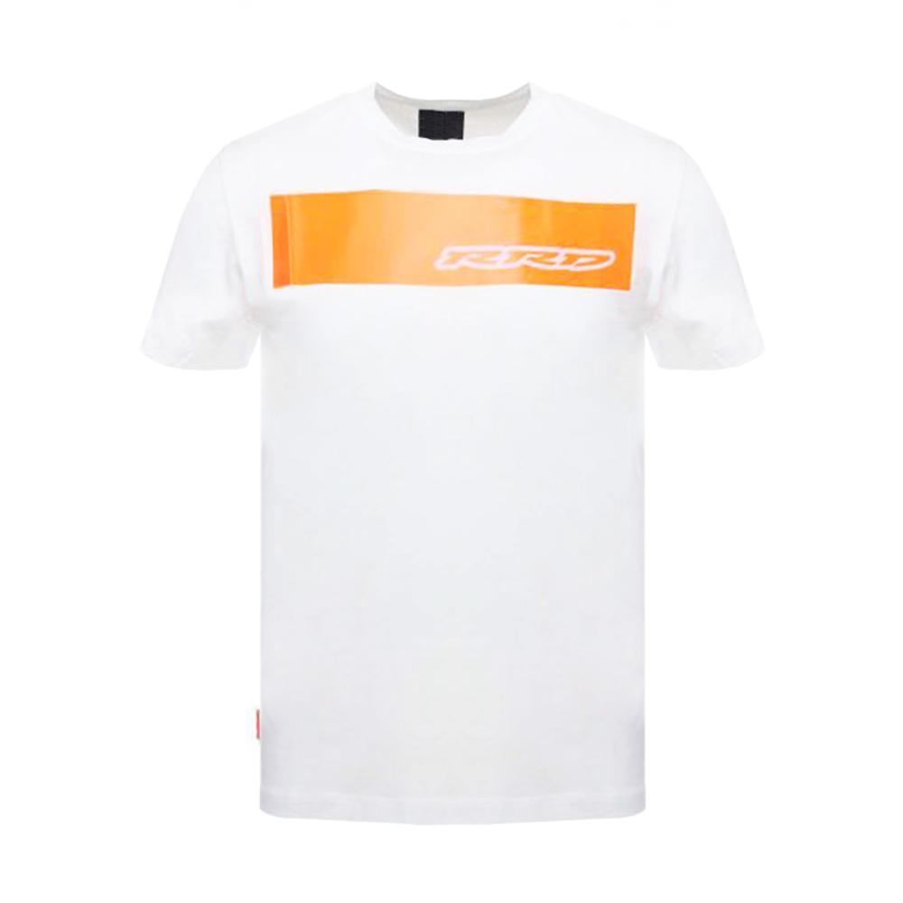 rrd rrd t-shirt. bianco/arancio fluo