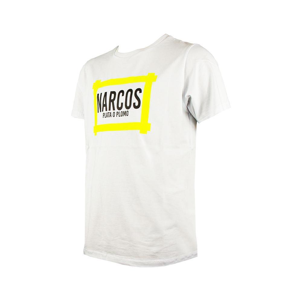 narcos narcos t-shirt. bianco