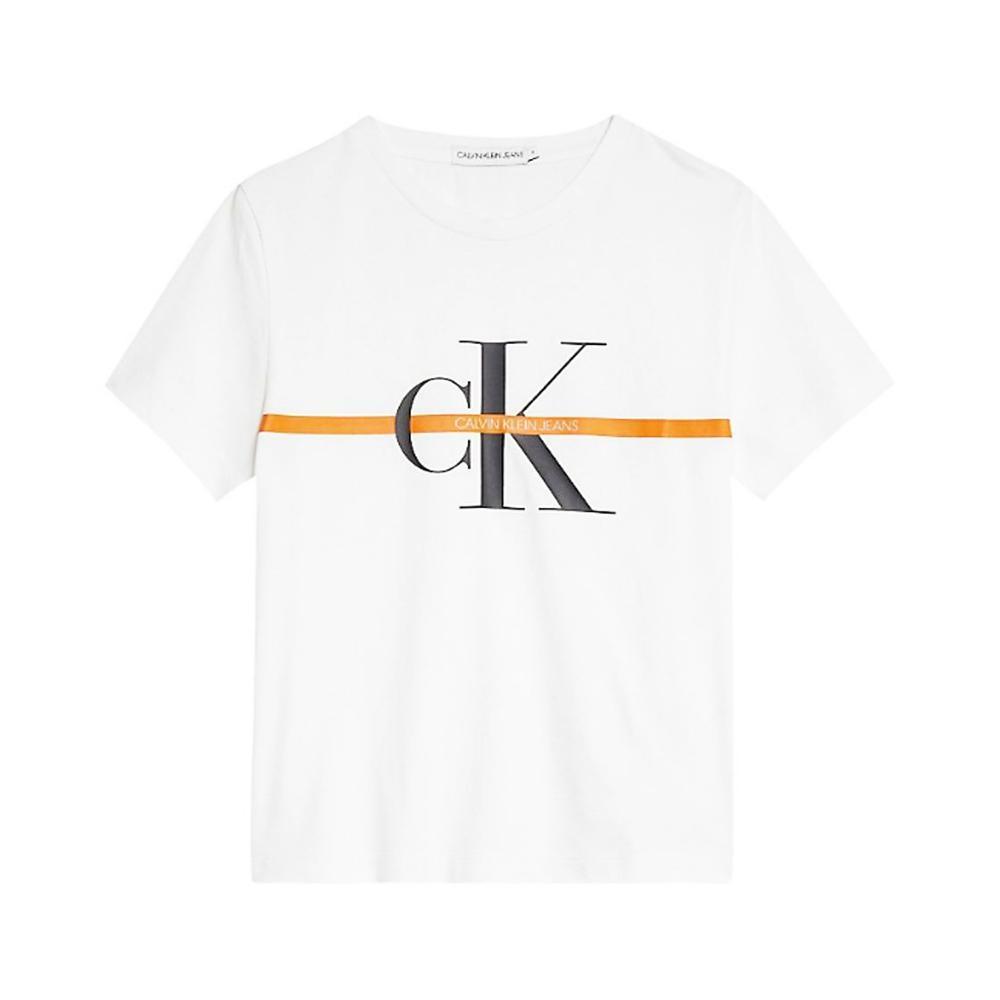 calvin klein t-shirt calvin klein. bianco/arancio
