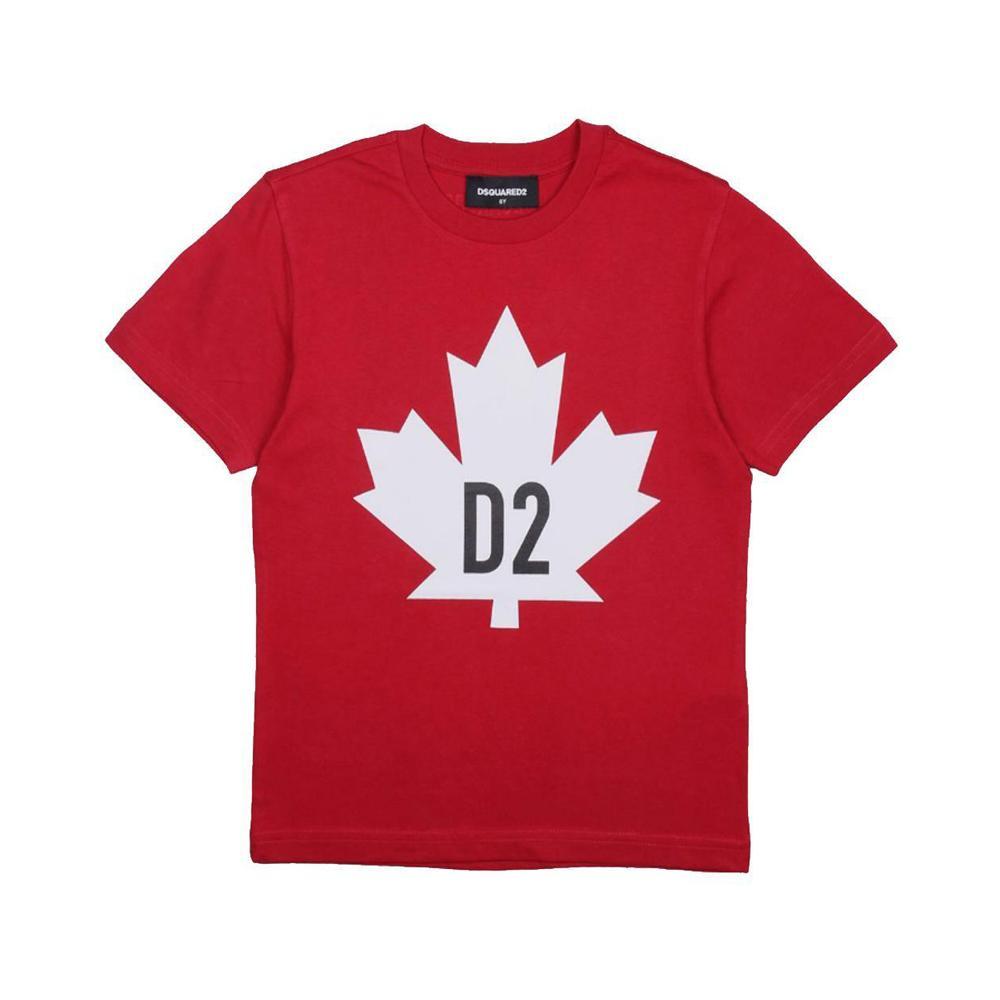dsquared dsquared t-shirt. rosso/bianco