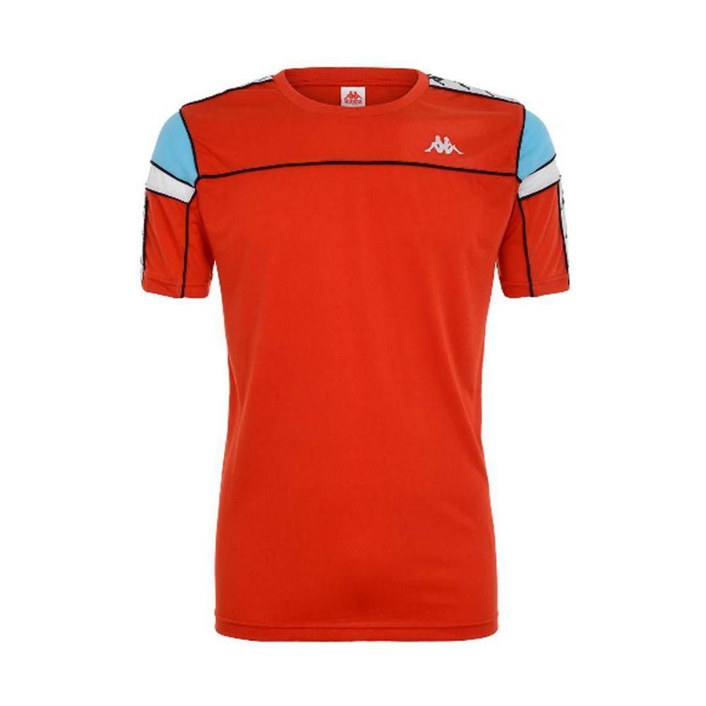 kappa t-shirt kappa. rosso/bianco/nero/turchese