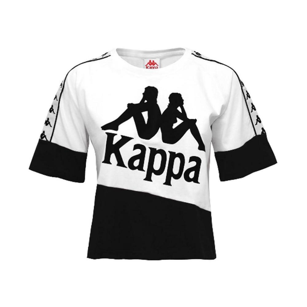 kappa t-shirt kappa. bianco/nero