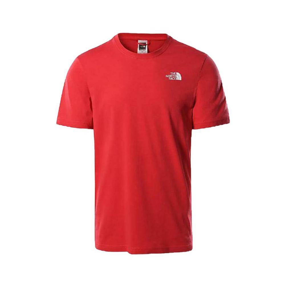 the north face t-shirt the north face. rosso/bianco