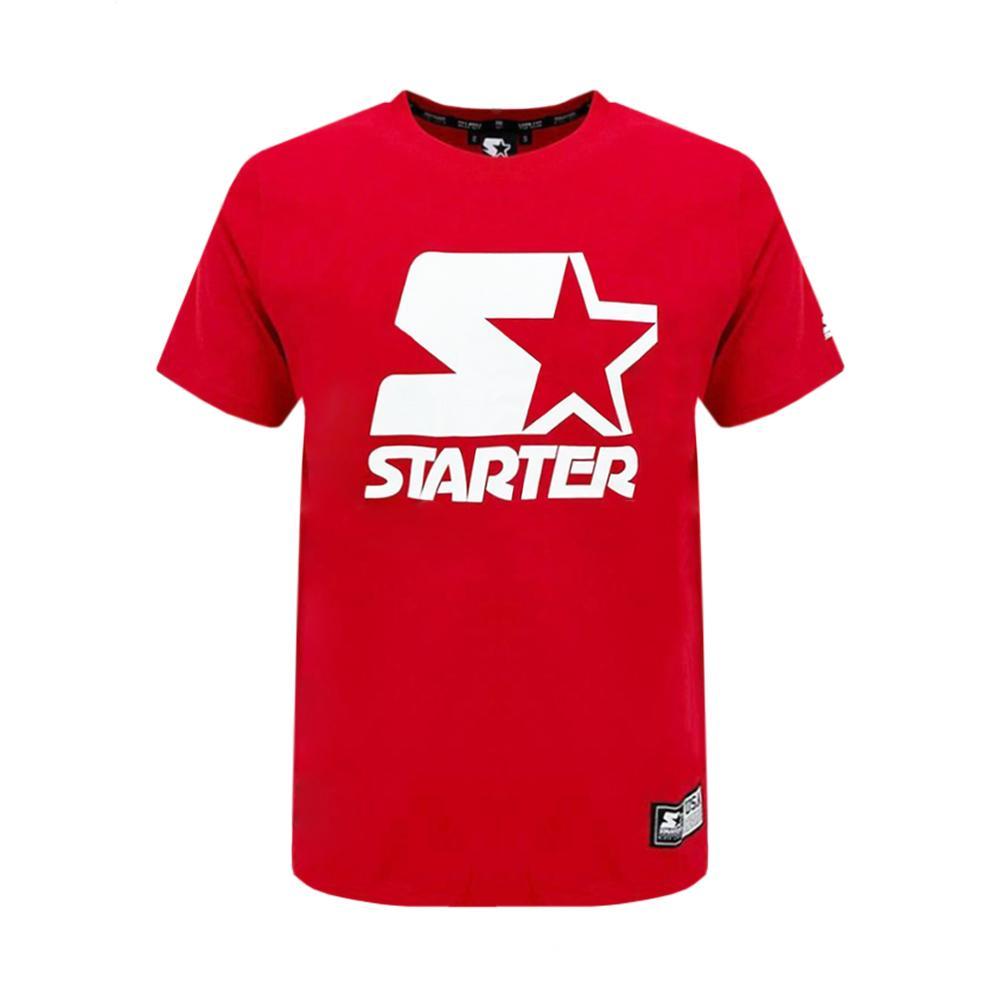 starter t-shirt starter. rosso/bianco