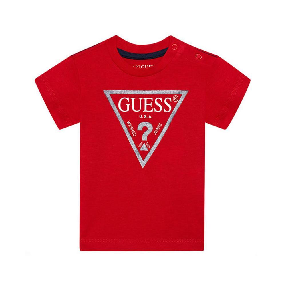 guess t-shirt guess. rosso