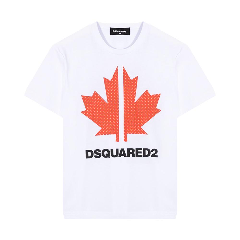 dsquared t-shirt dsquared. bianco/arancio