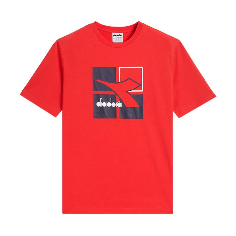 diadora t-shirt diadora. rosso