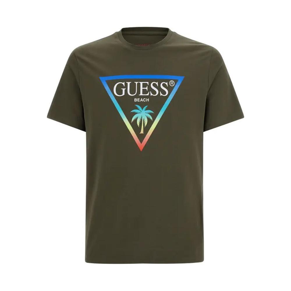 guess t-shirt guess. verde militare
