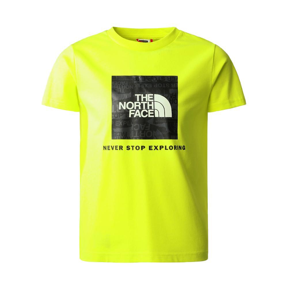 the north face t-shirt the north face. giallo fluo