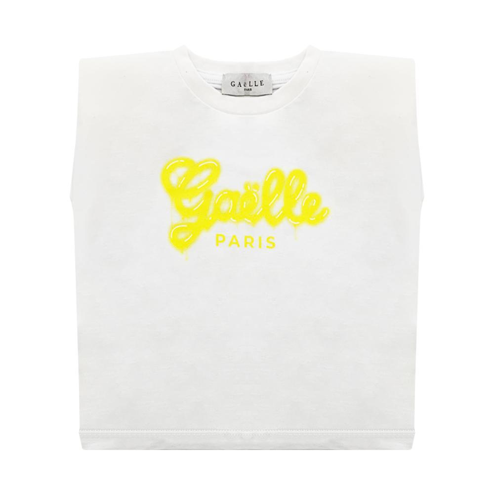 gaelle t-shirt gaelle. bianco/giallo