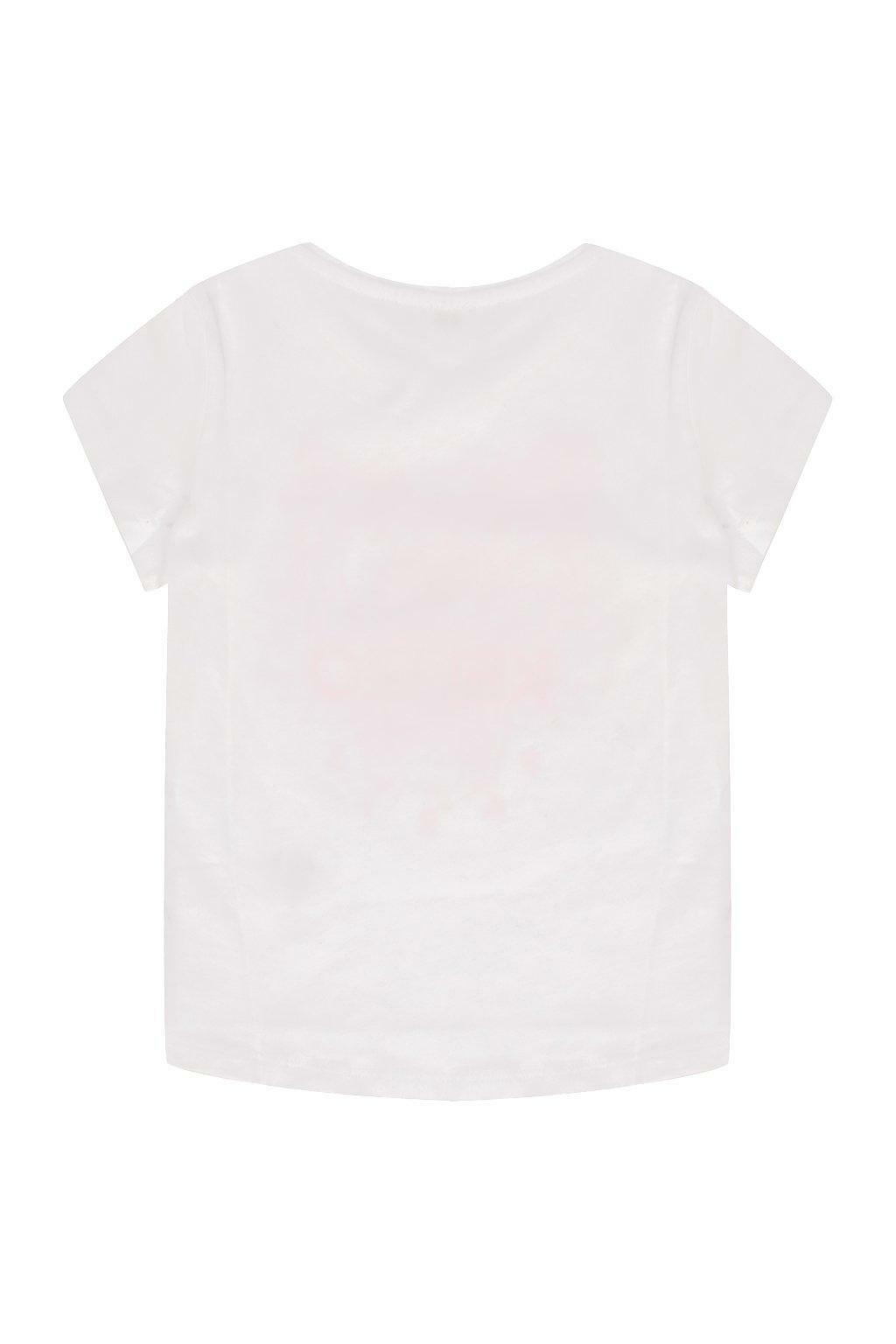 kenzo kenzo t-shirt bambina bianco rosa kq10258