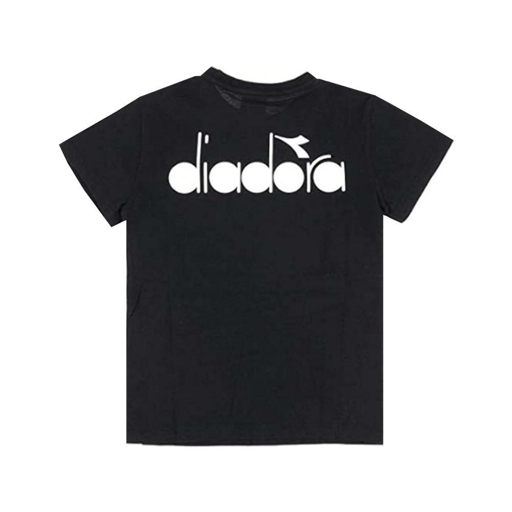 diadora t-shirt diadora. nero/giallo fluo