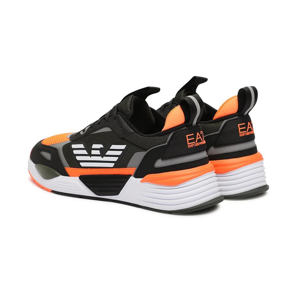 ea7 scarpe ea7. nero/arancio