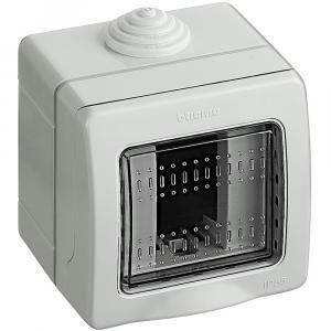 Custodia scatola protettiva per prese e interruttori a muro  idrobox matix 25501, grado di protezione ip55, 1 modulo