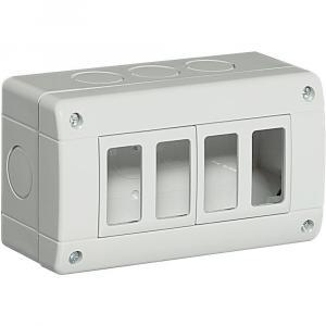 Custodia scatola protettiva per prese e interruttori a muro  matix 25404, grado di protezione ip40, 4 moduli