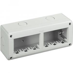 Custodia scatola protettiva per prese e interruttori a muro  idrobox matix 25406, grado di protezione ip40, 6 moduli