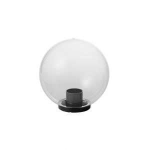 Diffusore a sfera per lampione lampioncino giardino  sfera acrilico base normale, diametro 300 mm, colore trasparente. mao 1080301t