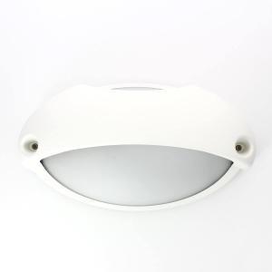 Plafoniera da parete  airy top ovale 300, attacco e27, colore decorazione bianco, lampadina non inclusa, lom lb82321