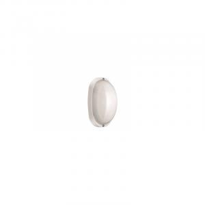 Plafoniera applique da parete  prima ovale 250, attacco e27, colore decorazione bianco, lampadina non inclusa. lom lb55121