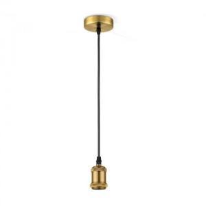 Lampada a sospensione  oliver, in ottone anticato, lampadina non inclusa, glb a33