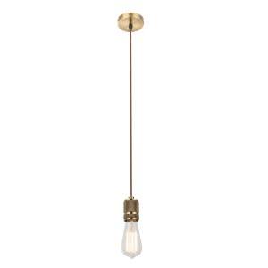 Lampada sospensione  oliver, in ottone anticato e antracite,h 150 cm, lampadina non inclusa, glb a21.