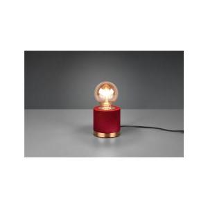 Judy lampada da tavolo base metallo ottone velluto rosso  r50691010