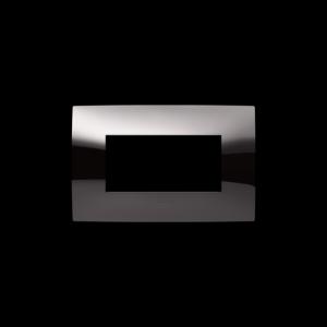 Placca 4 moduli metal black lucido  chiara 2csk0417ch