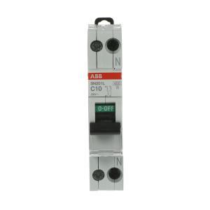 Interruttore magnetotermico automatico sn201 l c10 1p+n 4,5ka  sn201lc10