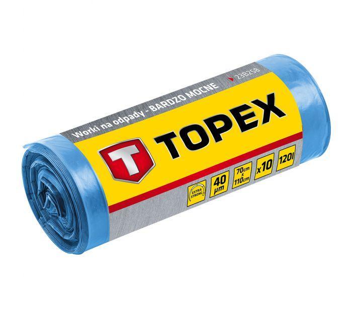 Sacchi per spazzatura super resistenti TOPEX 120 litri 10 pezzi, blu