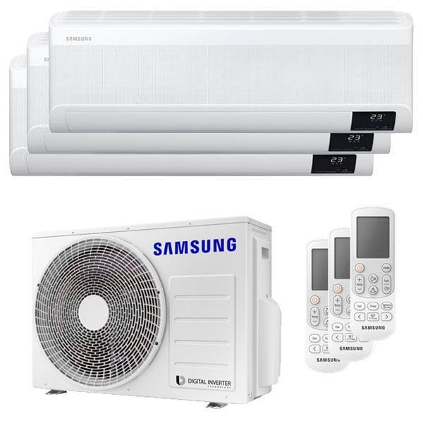 Kit condizionatore trial split Samsung WindFree, 9000+9000+9000 BTU, unitu00e0 esterna + 3 unitu00e0 interne,  AJ052TXJ3KG/U + nu00b03  AR09TXEAAWKNEU