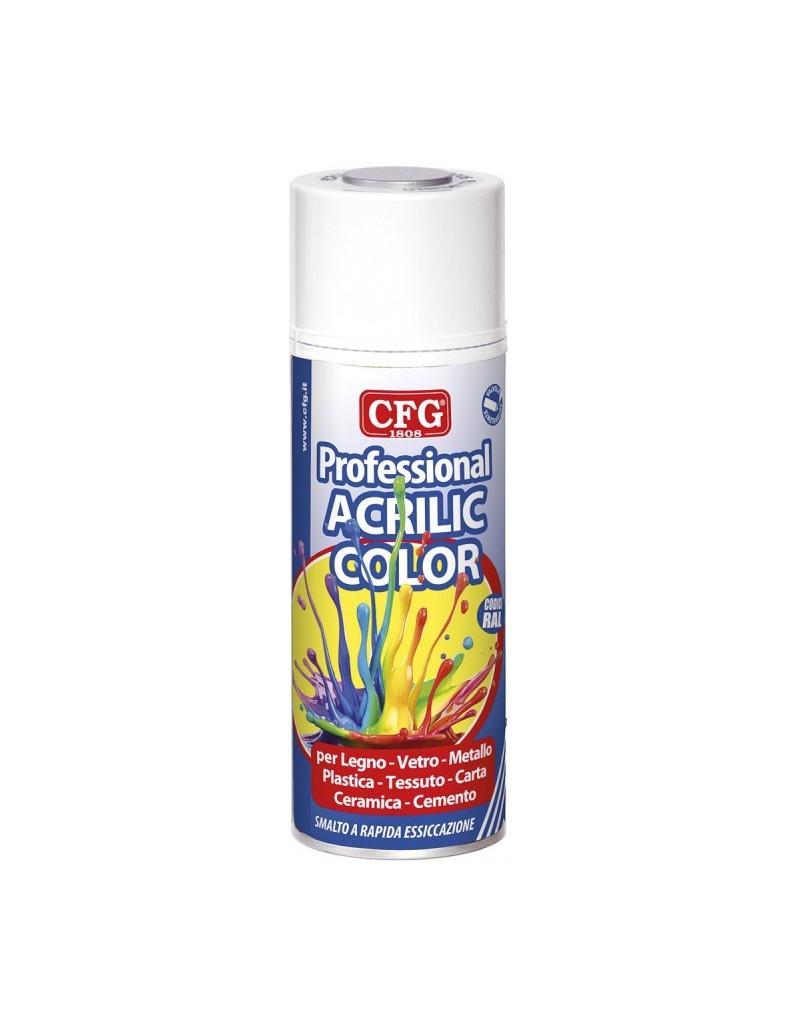 Smalto vernice spray CFG PROFESSIONAL, BIANCO LUCIDO RAL 9010, 400 ml, CFG SP9010
