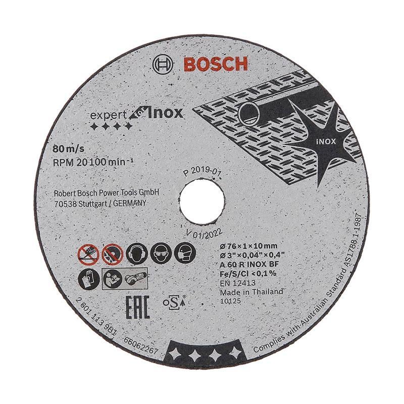 Set da 5 dischi mole da taglio per mini smerigliatrici BOSCH EXPERT FOR INOX 76MM