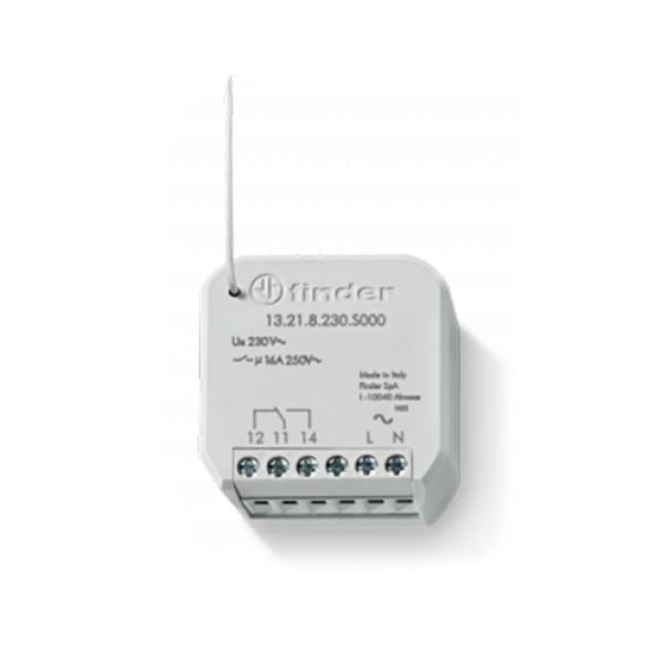 Attuatore radio FINDER 13218230S000, 1 scambio, 16A, 868MHZ per cronotermostato smart BLISS2.