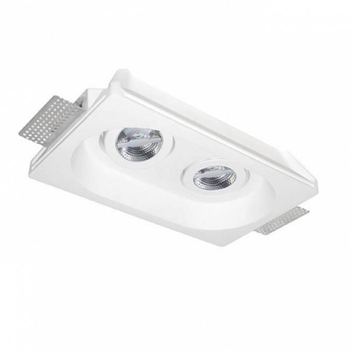 Faretto da incasso a soffitto LEDS C4 GES TECHNICAL, diametro 155 mm, portalampada GU5.3 max 50W, lampadina NON inclusa, colore bianco, LED 90-1809-14-00.