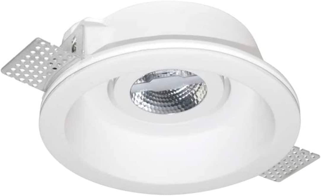 Faretto da incasso a soffitto LEDS C4 GES TECHNICAL, diametro 155 mm, portalampada GU5.3 max 50W, lampadina NON inclusa, colore bianco.