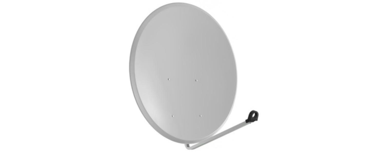 Parabola antenna TV satellite MITAN PAR80AC, in acciaio, 80 cm, bianca.