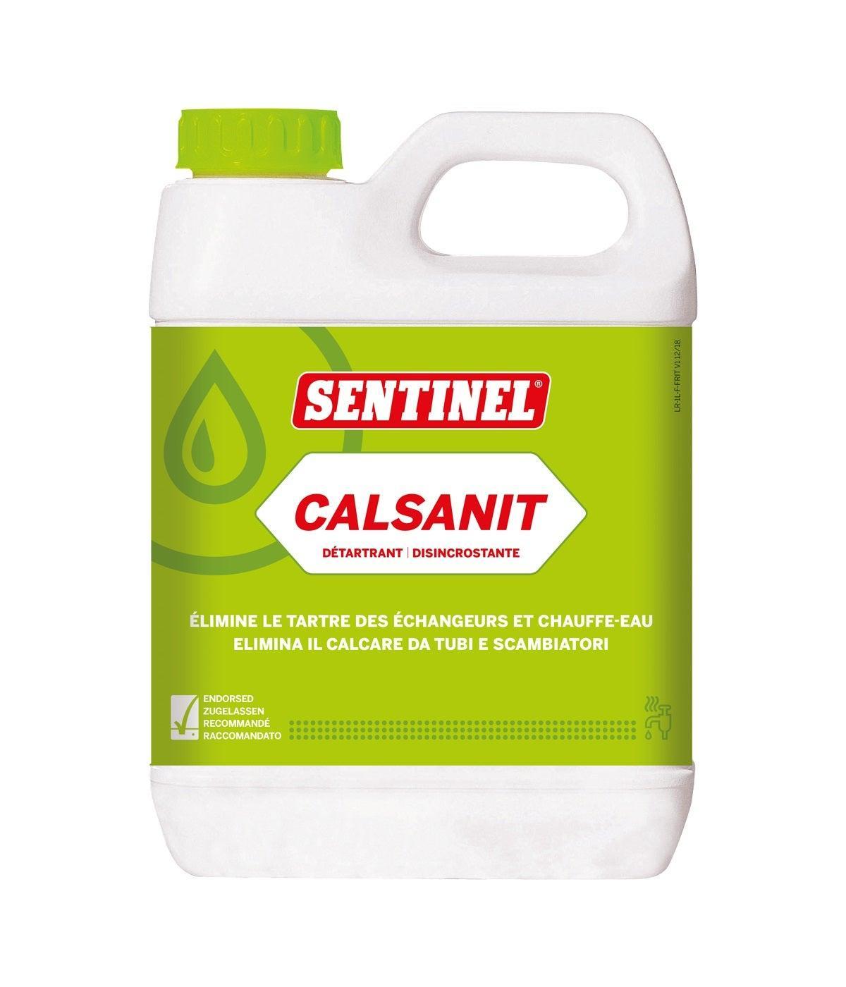 Calsanit Limescale Disincrostante per Calcare dei tubi e scambiatori 1 litro Sentinel LR-12X1L-EXP