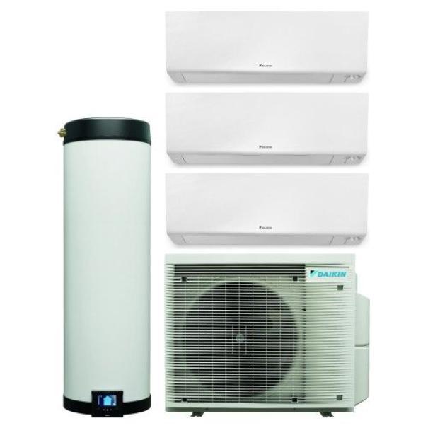 Kit climatizzatore e produzione acqua calda Daikin Multi+ 4MWXM52A9+EKHWET120BV3+ 2 FTXM25R + 1 FTXM35R