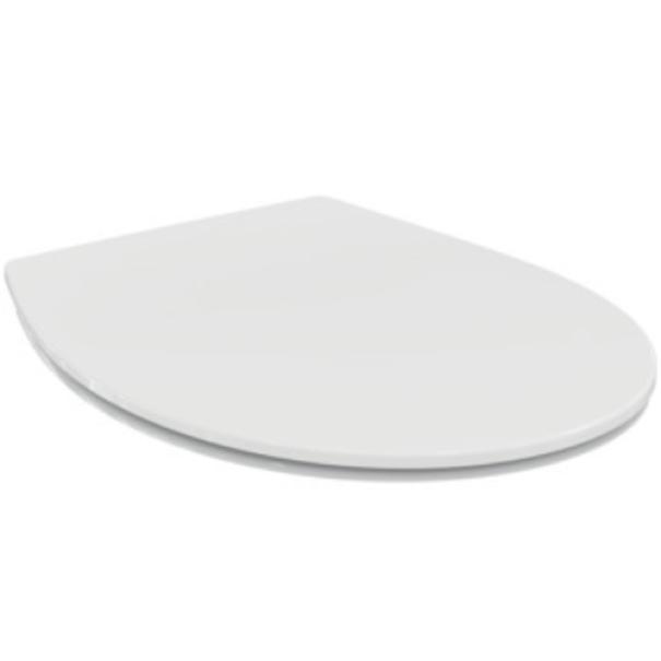 Sedile copri WC bianco Quadro Eurovit con cerniere in plastica Ideal Standard E131601