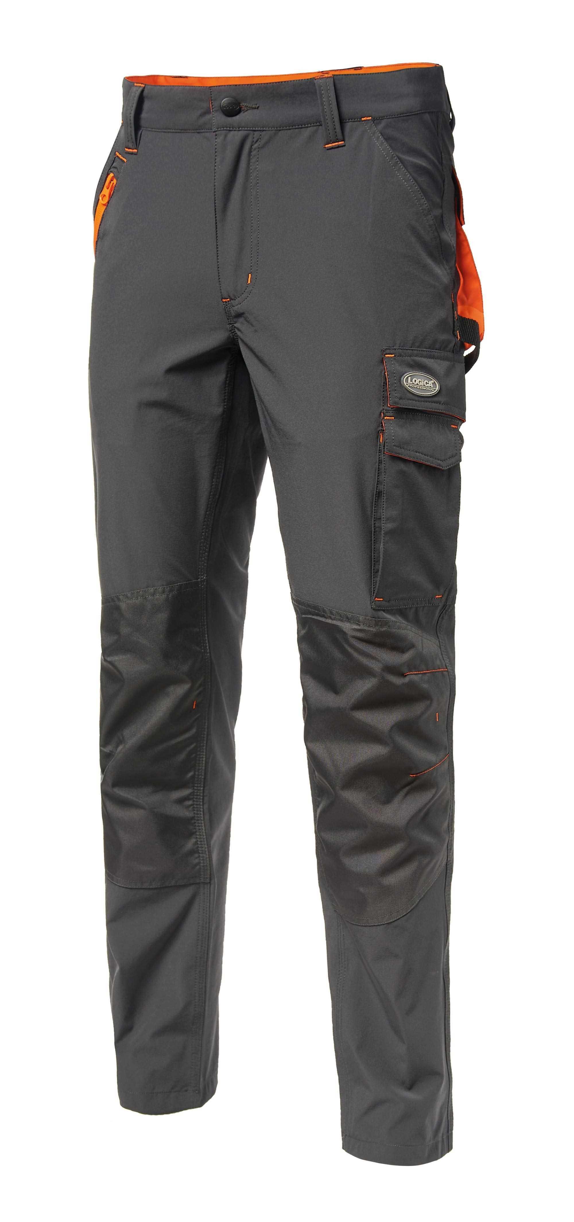 Pantaloni da lavoro Tg. M con tasche Stretch grigio 140 grammi Logica PAPETE 2-M