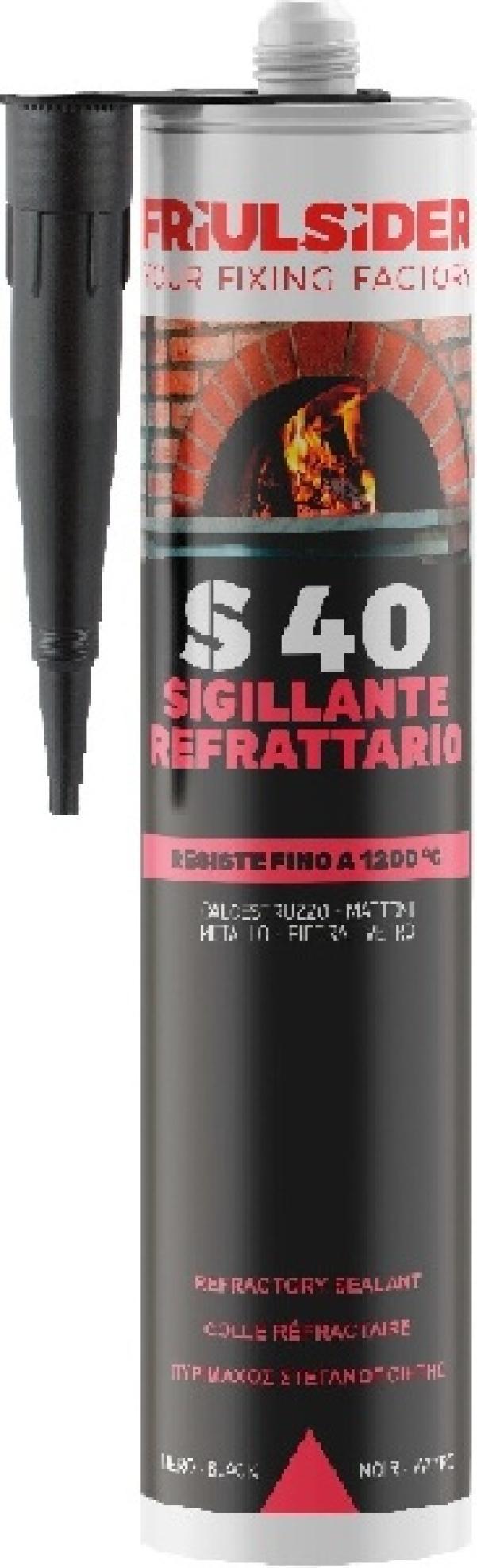 Sigillante refrattario nero 300 ml Friulsider S4090