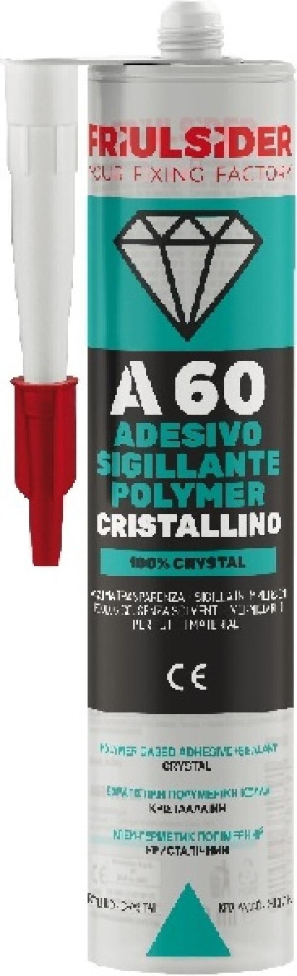 Adesivo Sigillante CRISTALLINO polimeri trasparente 290ml Friulsider A6010