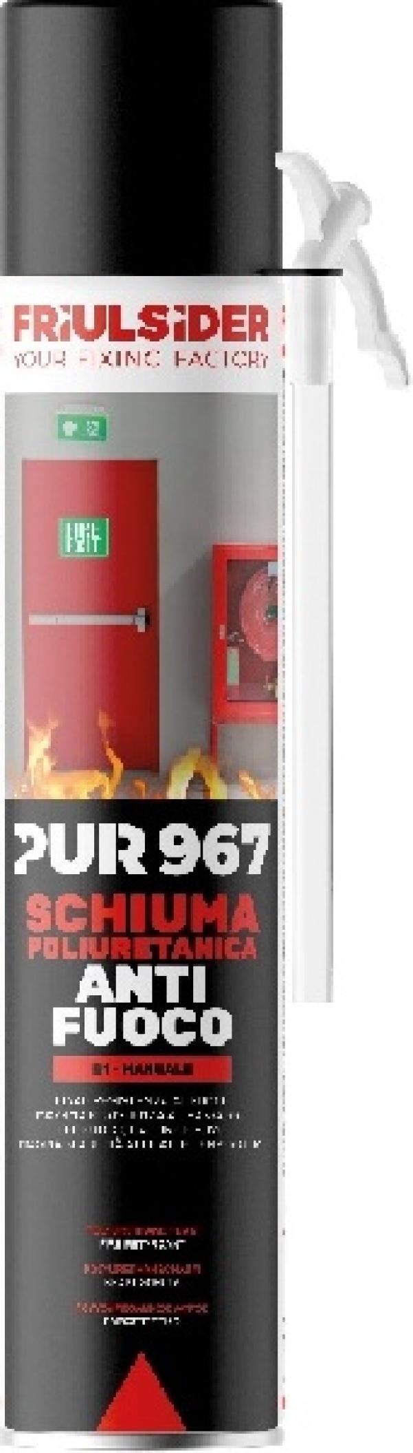 Schiuma poliuretanica anti fuoco PUR 967 FIRE STOP B1-EI240 m Friulsider 9672000000000